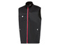Schwarze Softshell-Weste mit rotem Reißverschluss