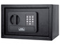 Ein schwarzer Tresor von Burg Wächter mit einem digitalen Tastenfeld.