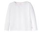 Weißes Langarmshirt für Babys.