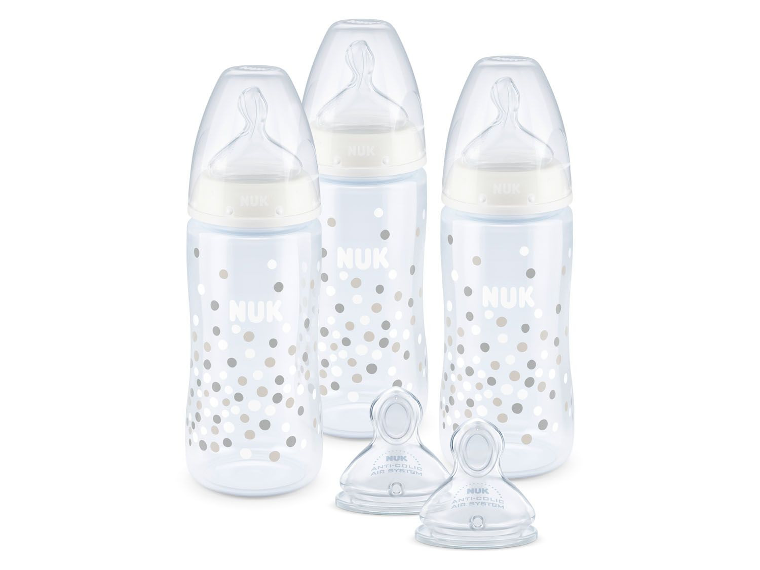 NUK First Choice Babyflaschen Set3 Flaschen mit Temperature Control Anzeige 