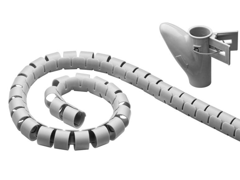 Gehe zu Vollbildansicht: Goobay Kabel-Spiralschlauch (2,5 m), grau - Bild 1