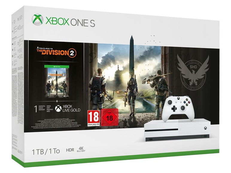 Gehe zu Vollbildansicht: KONSOLE MICROSOFT XBOX ONE S 1TB TOM CLANCY'S: THE DIVISION 2 BUNDLE - Bild 1