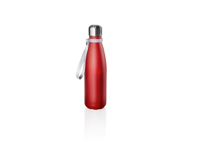 Gehe zu Vollbildansicht: ERNESTO® Isolierflasche, 0,5 l Fassungsvermögen, mit Trageschlaufe, aus Edelstahl - Bild 14