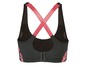 Sport-BH mit schwarzen Cups und roten Trägern.
