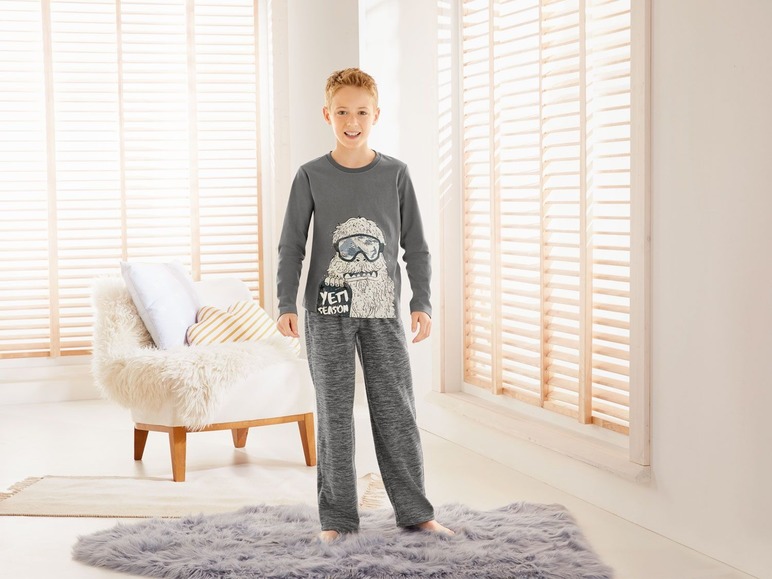 Gehe zu Vollbildansicht: PEPPERTS® Jungen Pyjama, Shirt aus Baumwolle, Hose in Fleece-Qualität - Bild 10