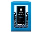 Ein blauer Lenco 8 GB MP3-Player mit Bluetooth und Kopfhörern.