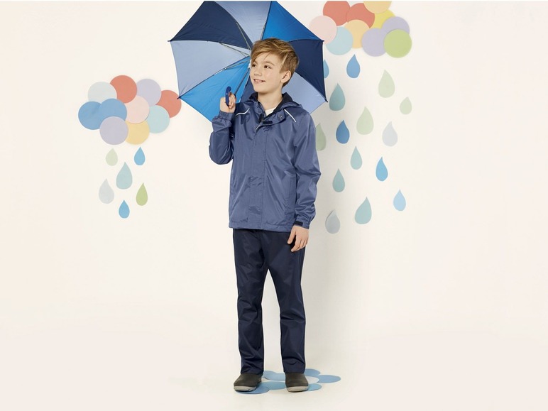 Gehe zu Vollbildansicht: CRIVIT® Regenanzug Jungen, mit Reflektoren, Kapuze, versiegelte Nähte, wasserabweisend - Bild 9
