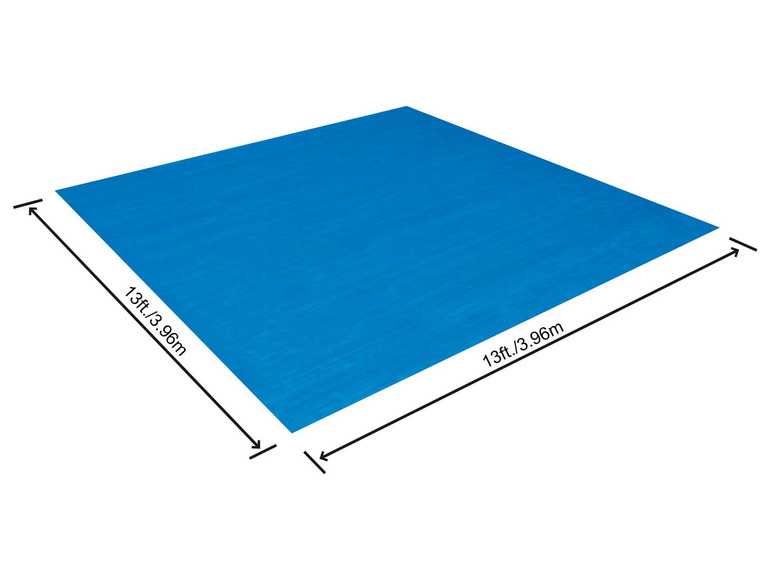 Gehe zu Vollbildansicht: Bestway Flowclear™ quadratische Bodenplane 396 x 396 cm für Aufstellpools bis Ø 366 cm, blau - Bild 4
