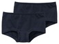 Zwei Paar schwarze Baumwoll-Unterhosen.