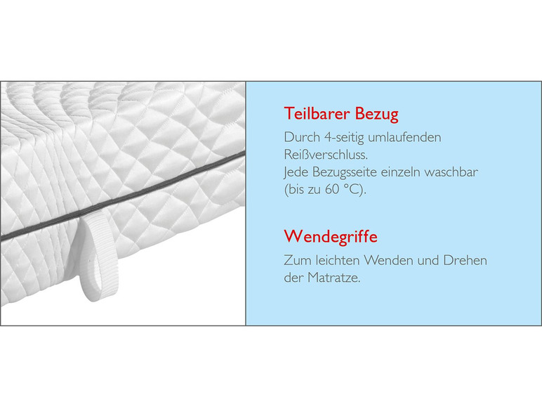 Gehe zu Vollbildansicht: BADENIA TRENDLINE 7-Zonen-Kaltschaummatratze »BT 300«, mit 3D Komfortpads, 21 cm Höhe - Bild 6