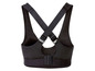 Schwarzer Sport-BH mit gekreuzten Trägern