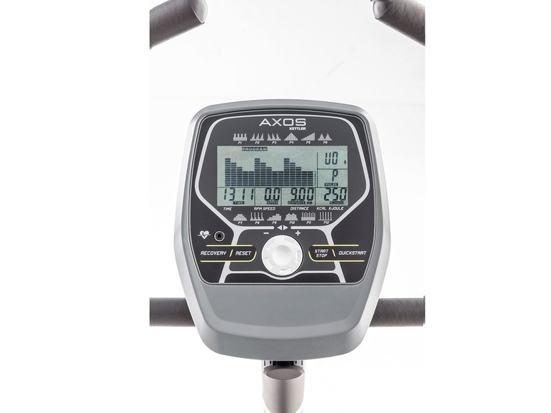 Nahaufnahme des Displays eines AXOS Kettler Heimtrainers.