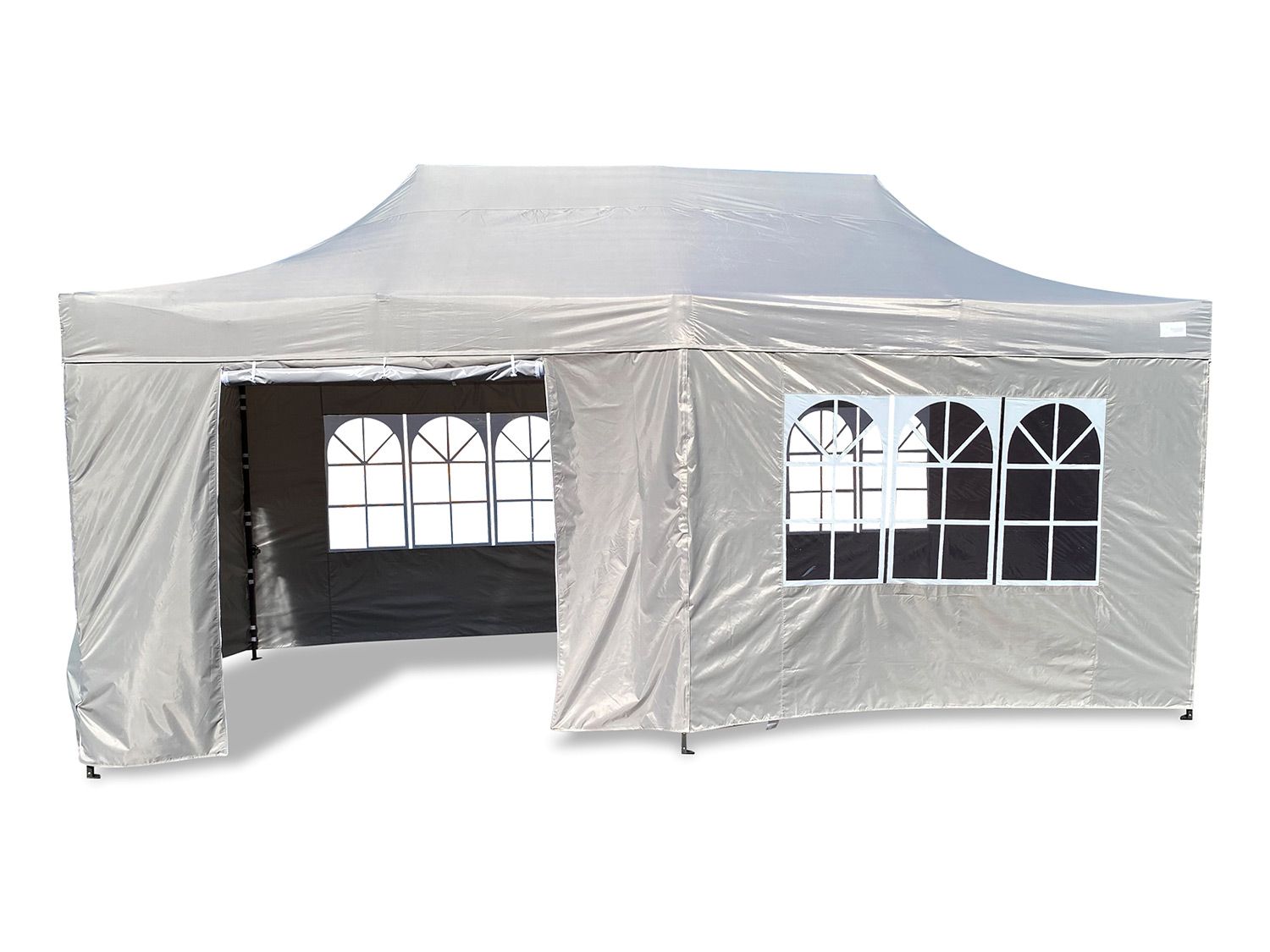 GRASEKAMP Faltpavillon Premium Line (3x6m + seitenteile, Grau)""