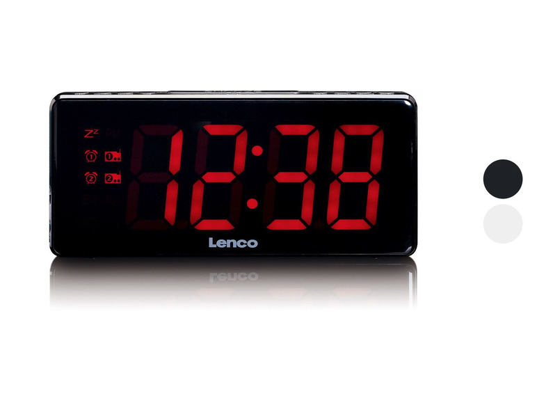 Gehe zu Vollbildansicht: Lenco CR-30 Uhrenradio mit großem 3""-Display - Bild 1