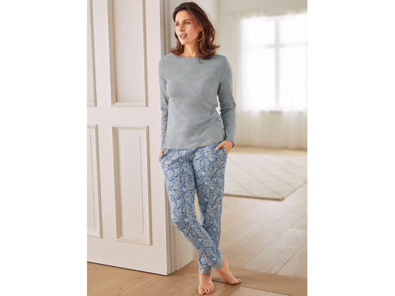Gehe zu Vollbildansicht: ESMARA® Pyjama Damen, mit Bindeband, mit Baumwolle - Bild 3