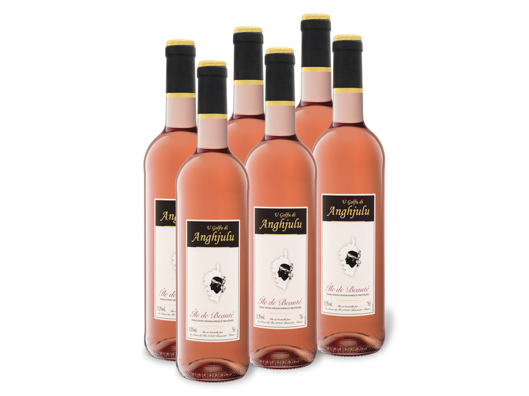 Gehe zu Vollbildansicht: 6 x 0,75-l-Flasche Weinpaket U Golfu Di Anghjulu Île de Beauté rosé IGP trocken, Roséwein - Bild 1