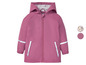 Rosa Regenjacke mit Kapuze für Kinder.