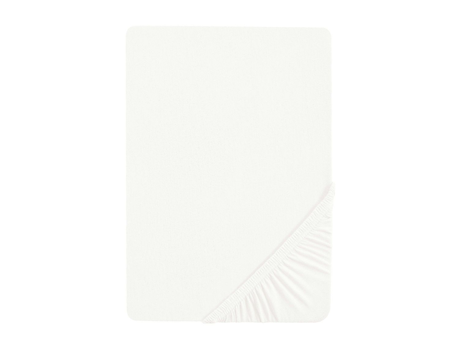 Biberna Feinjersey Spannbettlaken (Weiss, 180 – 200 x 200 cm) | 04005774159134