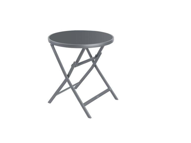 Gehe zu Vollbildansicht: FLORABEST® FLORABEST Gartentisch, klappbar, aus Aluminium, mit Glasplatte, witterungsbeständig - Bild 1