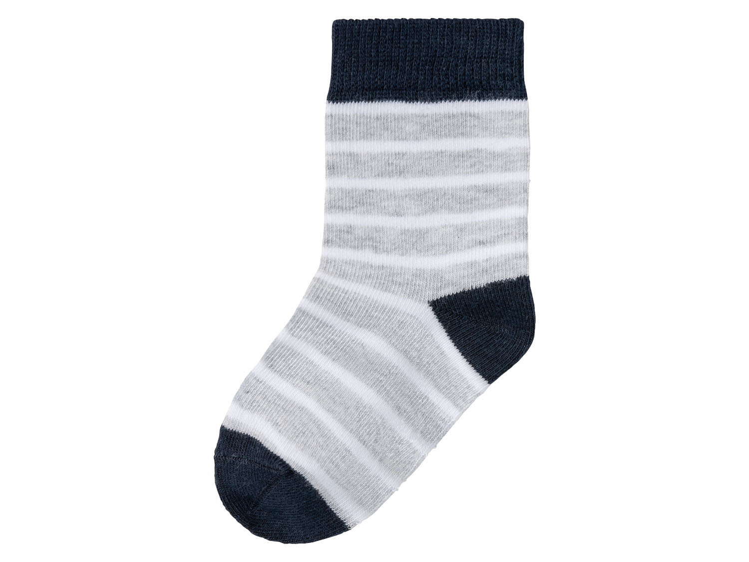 LUPILU® Kleinkinder Socken (Streifen/grau/weiß/marine, 19-22) – Bild 2 von 4