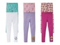 Drei Paar Mädchen Leggings mit Hello Kitty, My Little Pony und Paw Patrol Prints.