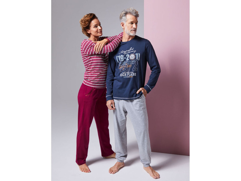 Gehe zu Vollbildansicht: esmara Damen Pyjama, aus reiner Baumwolle - Bild 9