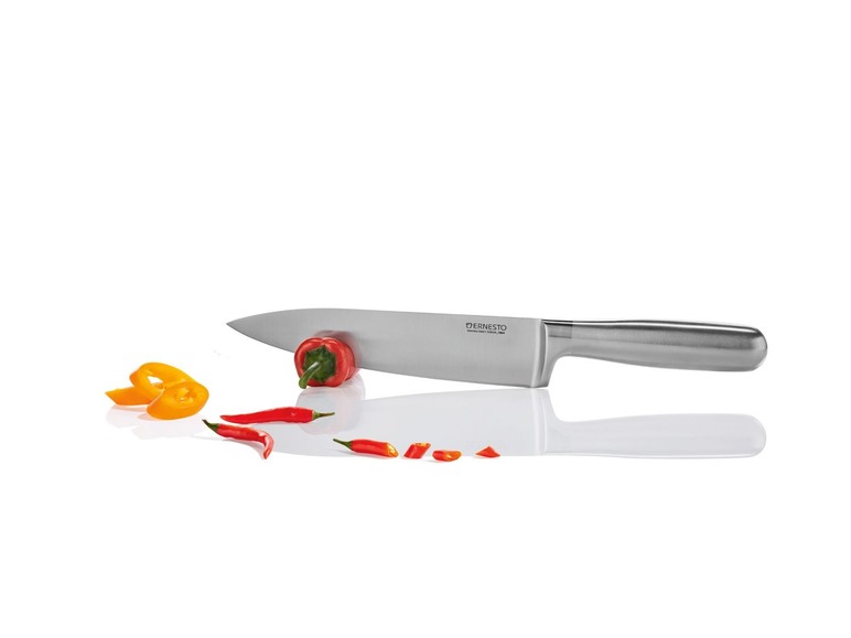 Gehe zu Vollbildansicht: ERNESTO® Messer, mit Edelstahl-Klinge, Bambus- oder Edelstahlgriff - Bild 14