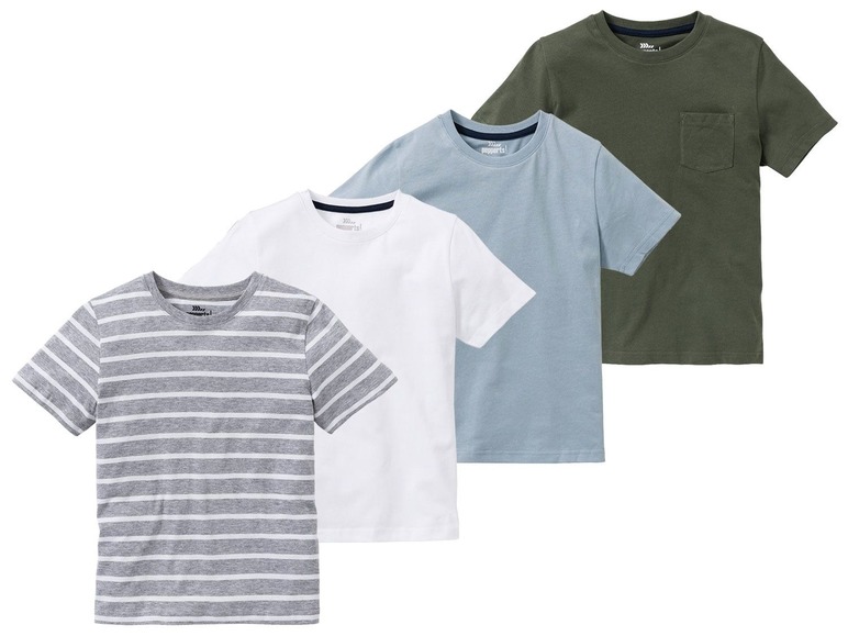 Gehe zu Vollbildansicht: PEPPERTS® T-Shirts Jungen, 4 Stück, Tragekomfort durch hohen Bio-Baumwollanteil - Bild 2