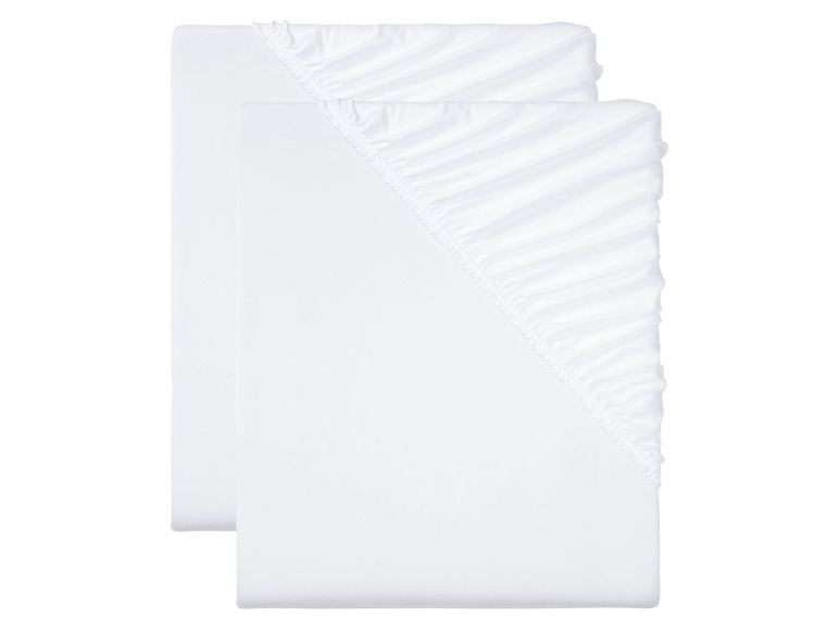 Gehe zu Vollbildansicht: MERADISO® Spannbettlaken, 2 Stück, 90-100 x 200 cm - Bild 4