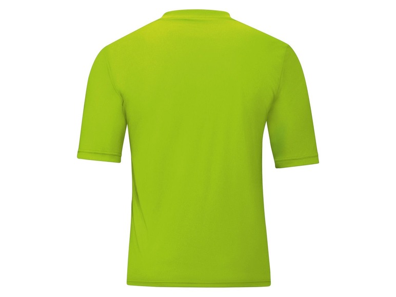 Ein limegrünes T-Shirt mit kurzen Ärmeln.