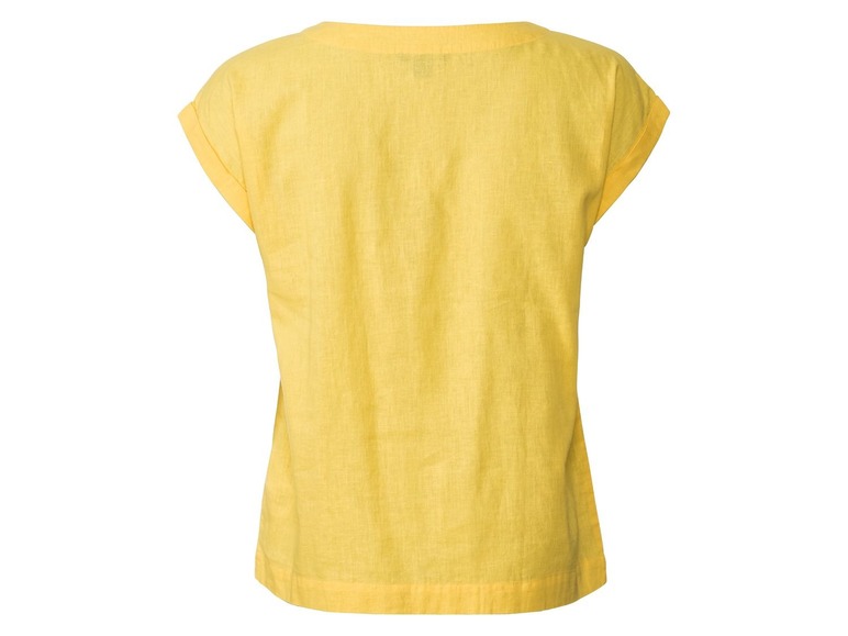 Gehe zu Vollbildansicht: ESMARA® Bluse Damen, luftige Qualität, mit Leinen und Baumwolle - Bild 4
