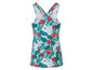 Ein Tanktop mit tropischem Blumenmuster.