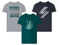 Drei T-Shirts von Livergy mit verschiedenen Prints.