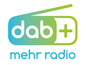 Logo von DAB+ mit dem Text 'mehr Radio'.