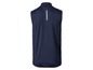 Eine dunkelblaue, ärmellose Weste für Herren.