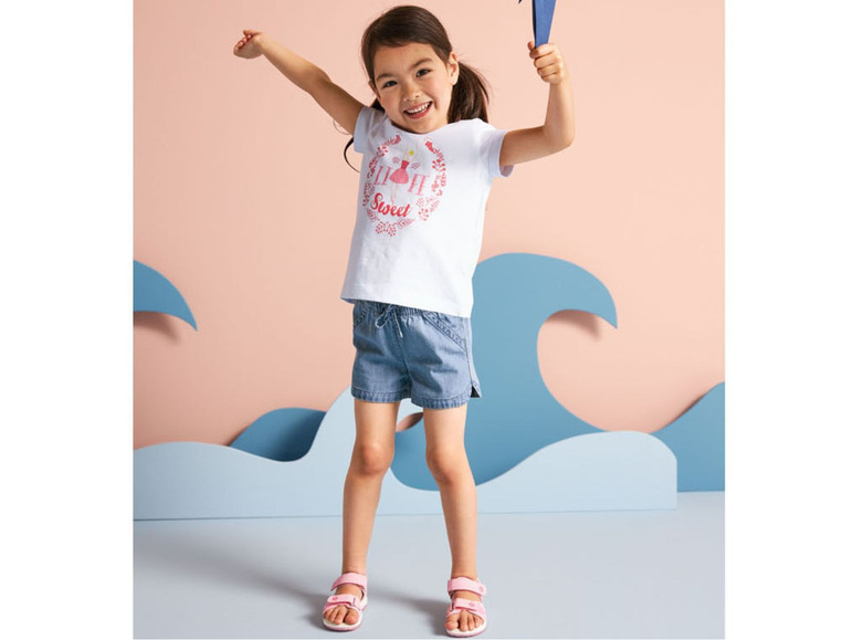 Gehe zu Vollbildansicht: LUPILU® Kleinkinder T-Shirts Mädchen, 3 Stück, mit Print - Bild 3