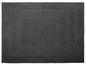 Dunkelgraue Badematte mit einem Karomuster.