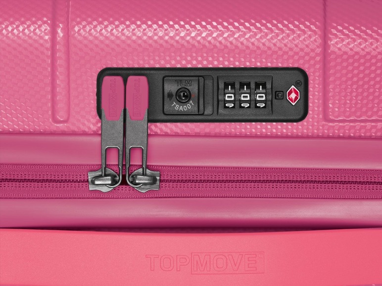 Gehe zu Vollbildansicht: TOPMOVE® Koffer, mit Polycarbonat-Schalen, Zwillingsrollen, Zahlenschoss, 29 Liter Volumen - Bild 2
