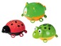 Drei Kinderlampen mit Sternenprojektion: Marienkäfer, Frosch und Drache.