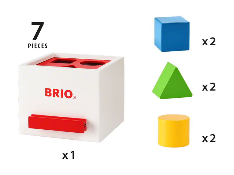 Gehe zu Vollbildansicht: BRIO 30250 »Sortierbox weiß«, 7-teilig, mit 6 Holzbausteinen, ab 1 Jahr - Bild 4