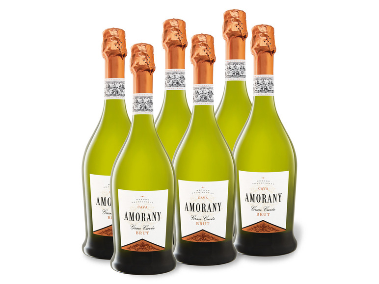 Gehe zu Vollbildansicht: 6 x 0,75-l-Flasche Weinpaket Amorany Cava Gran Cuvée brut, Schaumwein - Bild 1