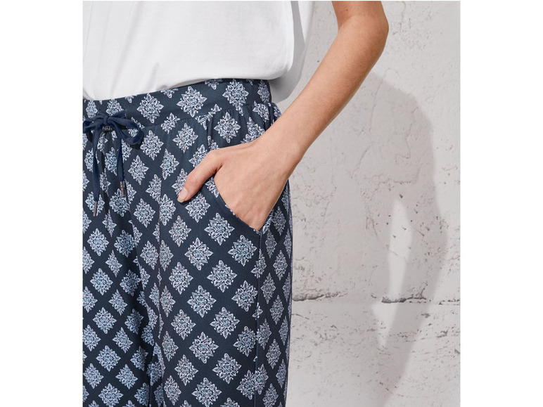 Gehe zu Vollbildansicht: ESMARA® Hose Damen, mit Bindeband, modernes Muster - Bild 5