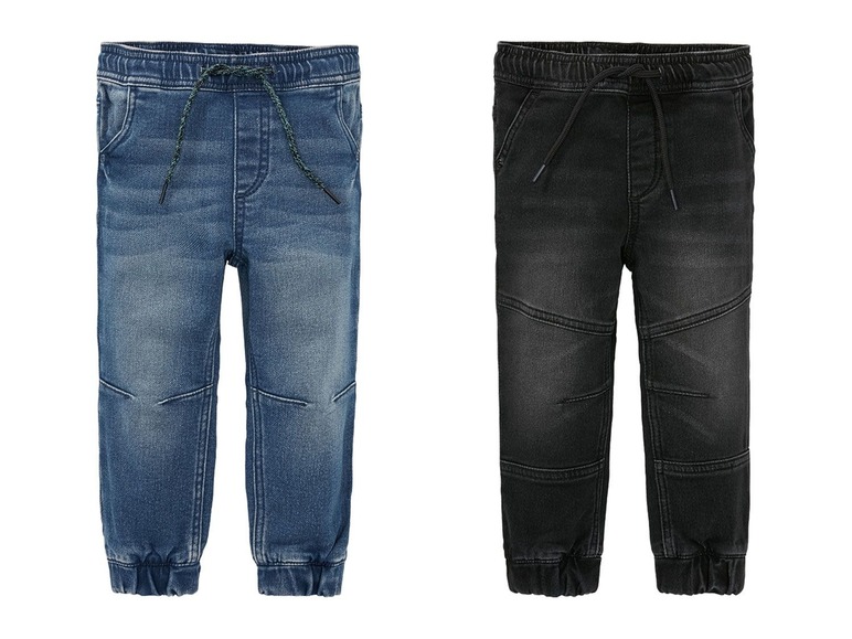 Gehe zu Vollbildansicht: LUPILU® Sweat Jeans Jungen, Kleinkinder, 2 Stück, bequemer Gummizug zur Weitenregulierung - Bild 1