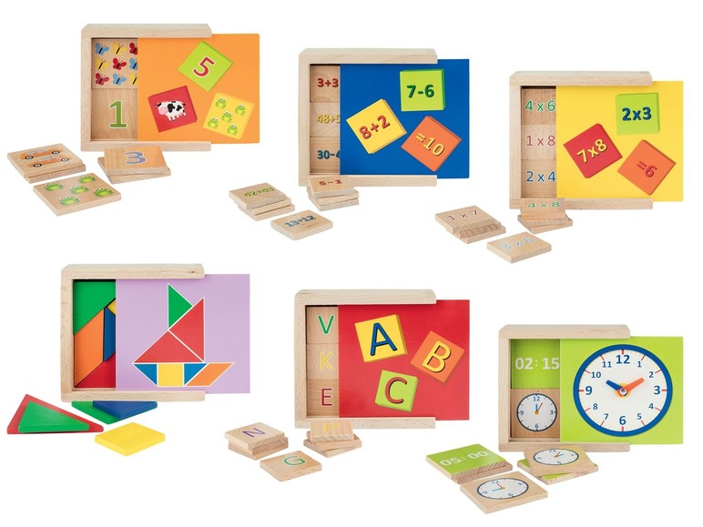 Gehe zu Vollbildansicht: Playtive JUNIOR PLAYTIVE® JUNIOR Kinder Lernspiel, mit Aufbewahrungsbox, aus Holz - Bild 1