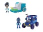 PJ Masks Spielzeug mit Fahrzeugen und Figuren von Gekko und Eule.