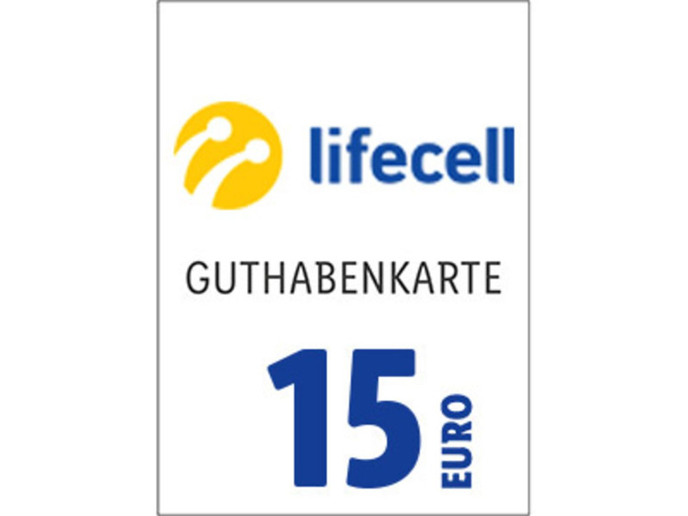 Gehe zu Vollbildansicht: Lifecell Code über 15 EUR - Bild 1