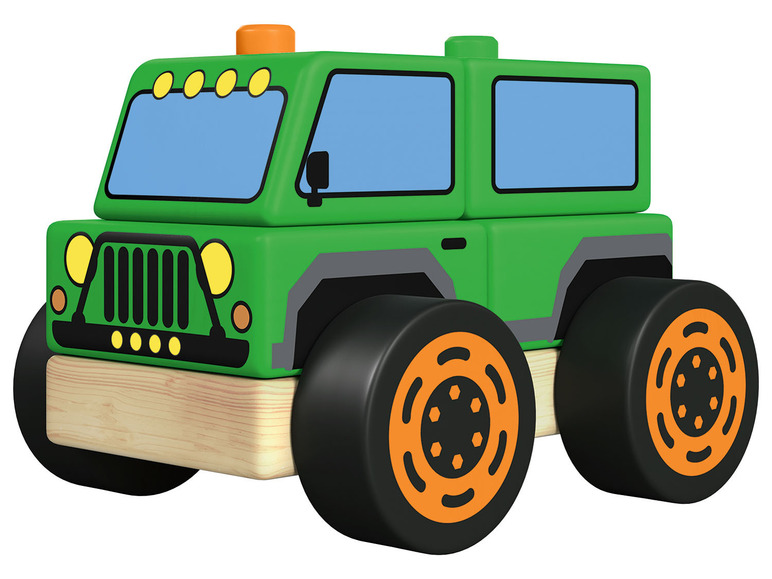 Gehe zu Vollbildansicht: PLAYTIVE® Holz Steckfahrzeuge, 2er Set - Bild 5