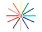 Ein Sortiment an Buntstiften der Marke BIC Evolution in verschiedenen Farben.