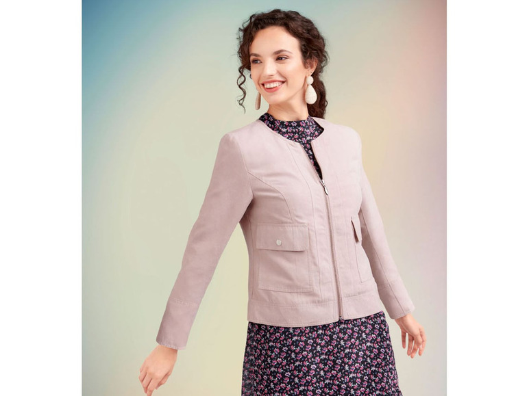 Gehe zu Vollbildansicht: ESMARA® Jacke Damen, kurze Form, in Velourslederoptik - Bild 3