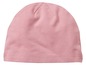 Eine rosafarbene Beanie-Mütze.